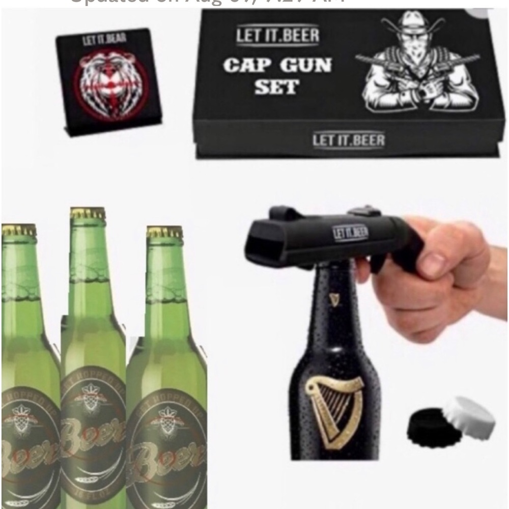 Cap Guns Beer Bottle Opener - Shooter
Opens Beer Caps and Fires over 16"